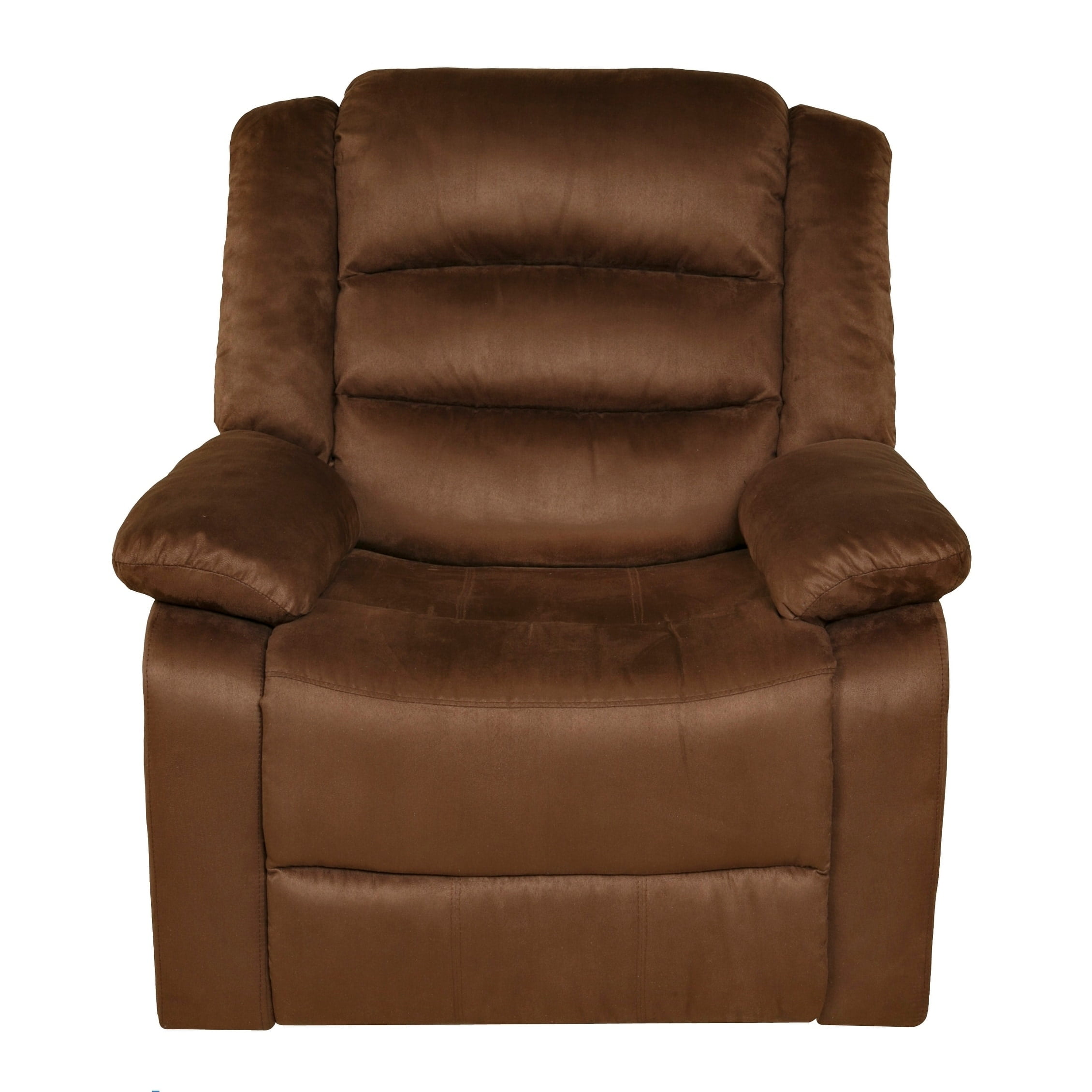 Relaxzen Standard Microfiber Rocker Heated Massage Recliner with USB, Brown - Walmart.com 