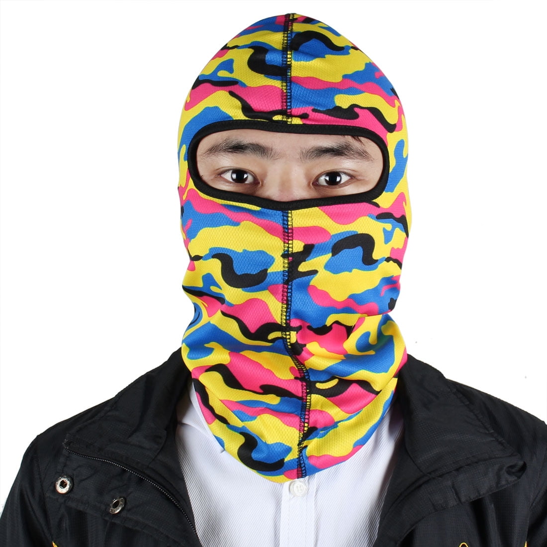 Outdoor Lycra Neck Warmer Helmet Balaclava Hood Full Face Mask Hat Colorful by Unique-Bargains