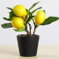 thumbnail image 2 of Planta en maceta de limón Artificial Timcorr Mini árbol de limón S, 2 of 8