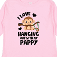 thumbnail image 4 of Inktastic Monkey I Love Hanging out with My Pappy Boys or Girls Long Sleeve Toddler T-Shirt, 4 of 5
