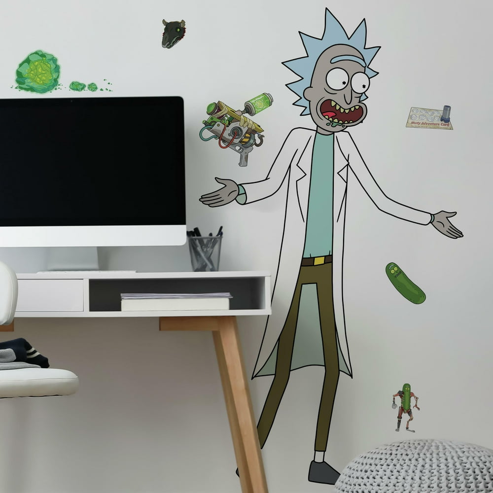 RICK AND MORTY RICK PEEL AND STICK GIANT WALL DECALS