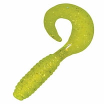 Kalin's Freshwater 2 in. Lunker Soft Plastic Fishing Grub, Chartreuse Hologram, River, 10pk