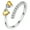 gold, variant on Open Ring for Women, Handmade Adjustable Statement Ring Heart Jewelry Beautiful Zircon Stone Ring for Gift