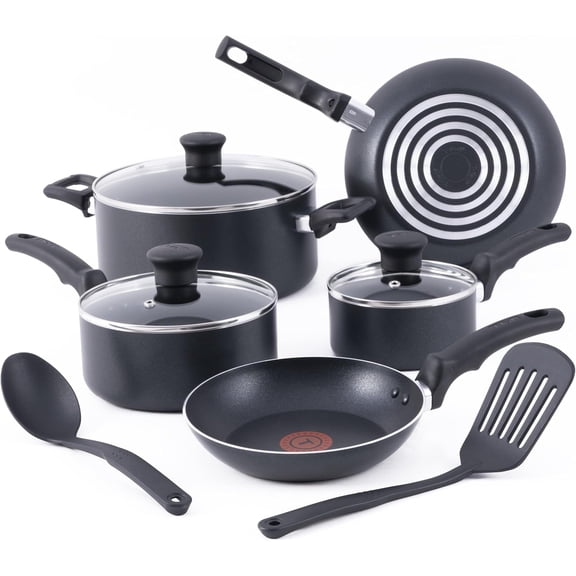 Essentials Non-Stick Pots and Pans Cookware Piece Set,