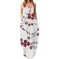 thumbnail image 1 of Robes Maxi pour Femmes Été Robe à Bretelles Spaghetti Grande Taille Décontractée Ample Plage Boho Robe d'Été avec Poches, 1 of 5