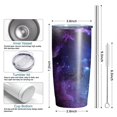 thumbnail image 6 of 20oz Tumbler with Lid and Straw Stainless Purple Geometric Star Steel Vacuum Insulated Water Coffee Tumbler Cup, Double Wall Vacuum Insulated Travel Mug Reusable Tumblers for Ice Drinks, Hot Beverage, 6 of 7