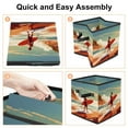 thumbnail image 4 of Surfing in Summer Foldable Storage Box with Handle, 10.8"x10.5"x10.6", Large Capacity - Storage Bin and Containers, 4 of 6