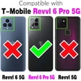 thumbnail image 2 of Compatible with T-Mobile Revvl 6 Pro 5G 2022 Wallet Case Tempered Glass Screen Protector Zipper Leather Flip Cover Card Holder Stand for Tmobile Revel Tmo Revell T Mobile Rebel 6pro TCL TMAF035G, 2 of 7