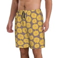 thumbnail image 2 of Kdxio Sunflower Pattern Mens Casual Shorts - Drawstring Summer Beach Sports Shorts for Men, 2 of 9