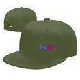 thumbnail image 4 of DouZhe Flat Brim Cap Snapback Hat, America Eagle Prints Adjustable Green Adult Baseball Cap, 4 of 6