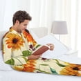 thumbnail image 6 of Sikiie Sunflowers And Butterflies Mens Pajama Set, Soft Warm Long Sleeve Sleepwear, Cozy Button-Down Pjs for Men-Large, 6 of 7