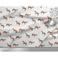 thumbnail image 2 of Soimoi White Georgette Viscose Fabric Horse & Dot Animal Print Fabric by Yard 44 Inch Wide, 2 of 3
