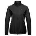 thumbnail image 3 of Women's Cycling Jackets Reflective Packable Running Jacket Windproof Water-Resistant for Hiking Biking with 6 Pockets Cold Weather (Black XS), 3 of 8
