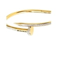 thumbnail image 4 of Brazalete en forma de clavo con zirconia de oro laminado, 4 of 8