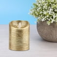 thumbnail image 4 of Flame-Less Candles,Led Flame-Less Candles Battery Gold Swinging Flame Electric Candle Lights Weddings(L(7.5x15cm)), 4 of 8