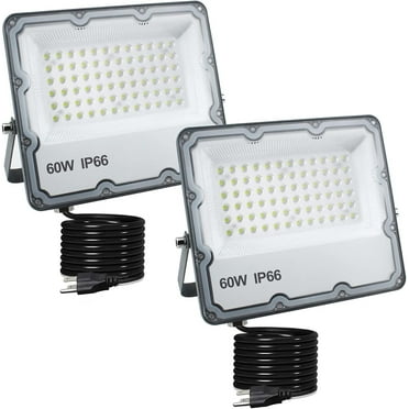 Ouside Waterproof 60W Led Outdoor Flood & Security Lights (2 Pack)