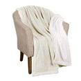 thumbnail image 5 of BNM Fleece Sherpa Reversible Lattice Blanket, Twin, Ivory, 5 of 8
