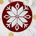 thumbnail image 6 of kladzum Snowflake Christmas Rug 23.6" Round Decorative Floor Mats Nonslip Rocking Chair Rugs Living Room Bedroom Bedside Small Carpet for Holiday Party Decor, 6 of 7