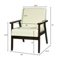 thumbnail image 2 of Gymax Wooden Upholstered Accent Chair Fabric Armchair Home Office Beige, 2 of 9