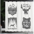 thumbnail image 4 of Ambesonne Saying Shower Curtain, Stay Wild and Wander, 69"Wx75"L, Grey, 4 of 5