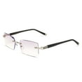 thumbnail image 1 of Fashion Square Frame Vintage Simple Anti-Blue Light Eye Protection Reading Glasses Ultra Light Glasses BLACK STRENGTH 350, 1 of 7