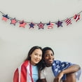 thumbnail image 4 of 4th of July Patriotic Party Decorations Set 4.72in Flag Star Streamers for Independence Day Election Event Indoor Outdoor Decor (Multicolor)​, 4 of 6