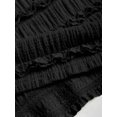 thumbnail image 4 of Black Ruched Halter Maxi Dress With Adjustable Neck Tie, 4 of 6