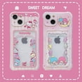 thumbnail image 3 of Sanrio Hello kitty kuromi melody cinnamoroll Card Pocket Phone Case para iphone 11 12 13 14 15 Pro Max mini X Xs Xr 7 8 Plus SE, 3 of 4