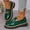 Green, variant on Viluyesy Loafers for Womens, Lug Sole Faux PU Leather Comfortable Fashion Dress Platform Shoes Black US9
