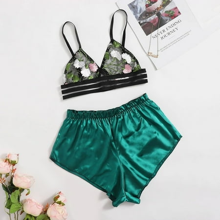 

Tfalo Lingerie For Women Pajamas For Women Satin Silk Pajamas Women Nightdress Lingerie Embroidery Underwear Sleepwear