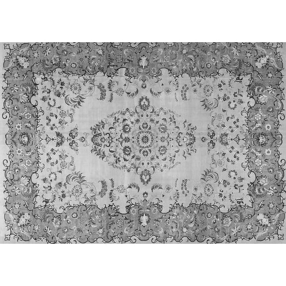 Ahgly Company Indoor Rectangle Persian Gray Traditional Area Rugs, 5' x 7'