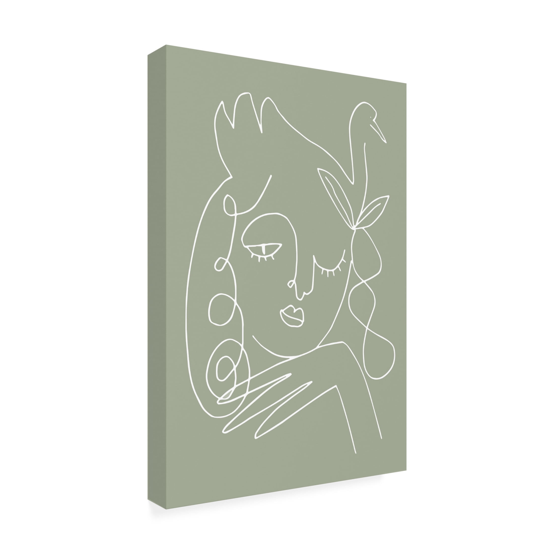 Canvas Wall Art - Pictufy Studio II 'Woman Green' Wall Art for Living Room, Bedroom, or Office DÃ©cor by Trademark Fine Art - 30 x 47 Inches