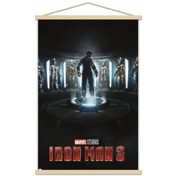 Marvel Iron Man 3 - Armor One Sheet Wall Poster with Wooden Magnetic Frame, 22.375" x 34"