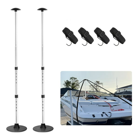 SAN LIKE Boat Cover Support Poles Boat Support Systems - Adjustable Boat Cover Pole 51.2in & 2PC