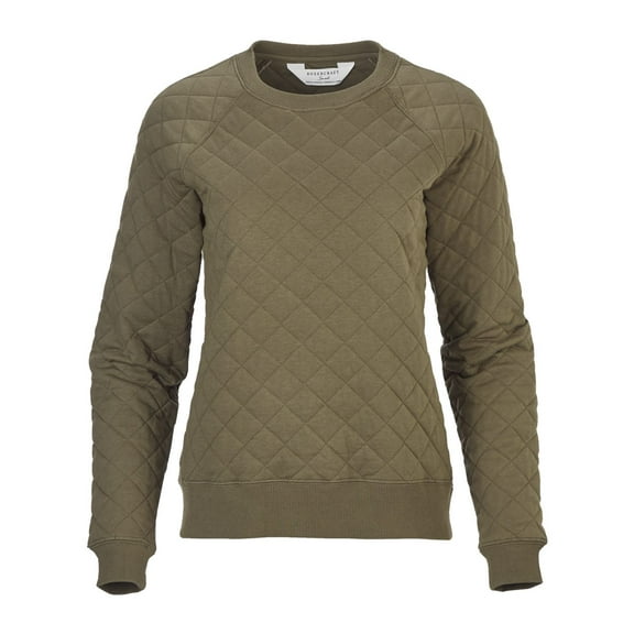 Boxercraft R08 Women's Quilted Crew-Olive-2XL