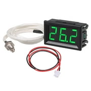 deevoka 12V Digital Thermometer Practical Multipurpose for Cellar Guitar Room Garden Green