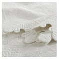 thumbnail image 2 of 3-Piece 100% Cotton Oversized Bedspread Lightweight Quilt Coverlet Embroidery Farmhouse Bedding Set (TK White, King (118"x106")), 2 of 8