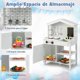thumbnail image 5 of Costway Juguete de Cocina para Niños de 3+ Años Juego de Cocina de Madera con Pizarra Ventanas Estantes y Ganchos 62 x 33 x 90 cm Blanco, 5 of 8