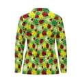 thumbnail image 3 of Uorisanigo Ladybug Flower Womens Long Sleeve Golf Shirt Versatile Stylish Athletic Polo Workout Tops Relaxed 1/4 Zipper Tennis Tops for Tennis Hiking & Outdoor Sports, 3 of 7