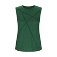 thumbnail image 5 of Sevevn Women's Summer Casual Fashion Solid Tank - Loose Round Neck Sleeveless Top Army Green XL Early Access Deals, 5 of 7