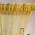 thumbnail image 4 of 39''x79'' Glitter Door String Curtain Window Panel Silver Ribbon Fringe Glitter Tassel Curtains Room Divider Crystal Tassel Fringe Beaded Fly Screen Decor, 4 of 7