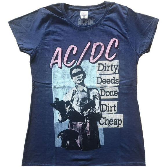 AC/DC Ladies T-Shirt: Vintage DDDDC (Large)