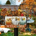 thumbnail image 6 of Welcome Fall White Teal Pumpkin Mailbox Cover Magnetic Standard Size 21" x 18", Autumn Seasonal Decorative Post Letter Box Decor, Thanksgiving Farmhouse Rustic Garden Yard Outdoor Decoration, 6 of 6