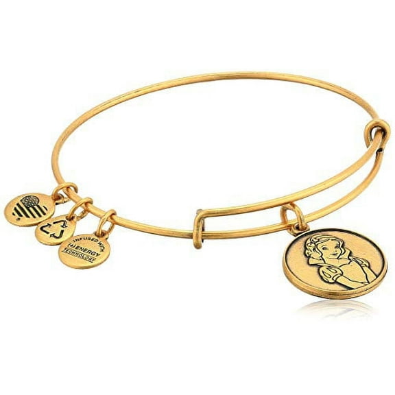 Alex and Ani Snow White Rafaelian Gold Bangle Bracelet, Gold