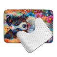 thumbnail image 6 of Xecao Oil Painting Sunflower Puppy 2-Piece Vintage Seamless Anti-Skid Mat Set, featuring a stylish pattern for a safe and elegant toilet rug experience, 6 of 6