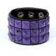 thumbnail image 5 of Pulsera de cuero con clavos de cuarteto multicolor punk, joyería personalizada para montar, pulsera ancha de cuero PU para hombres, 5 of 6