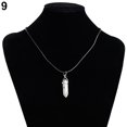 thumbnail image 2 of Opvise Faux Gemstone Rock Natural Quartz Healing Point Chakra Reiki Pendant Rope Necklace, 2 of 8