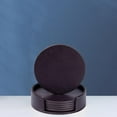 thumbnail image 3 of AMLESO sous-Verres Ronds en Marbre Ensemble de 6 Tapis de Boisson Chaude Décoration de Cuisine Marron, 3 of 8