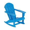 thumbnail image 3 of Costaelm Paradise Outdoor Patio Adirondack Rocking Chairs (Set of 4), Pacific Blue, 3 of 8