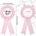 thumbnail image 2 of 2 Pieces "Daddy" and "Mom" Tinplate Button Pins Gender Reveal Button Pins New Dad Mom Gifts for Baby Shower Party (Pink), 2 of 5